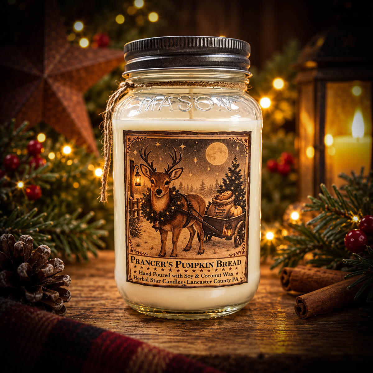 Prancer's Pumpkin Bread 24 oz jar candle