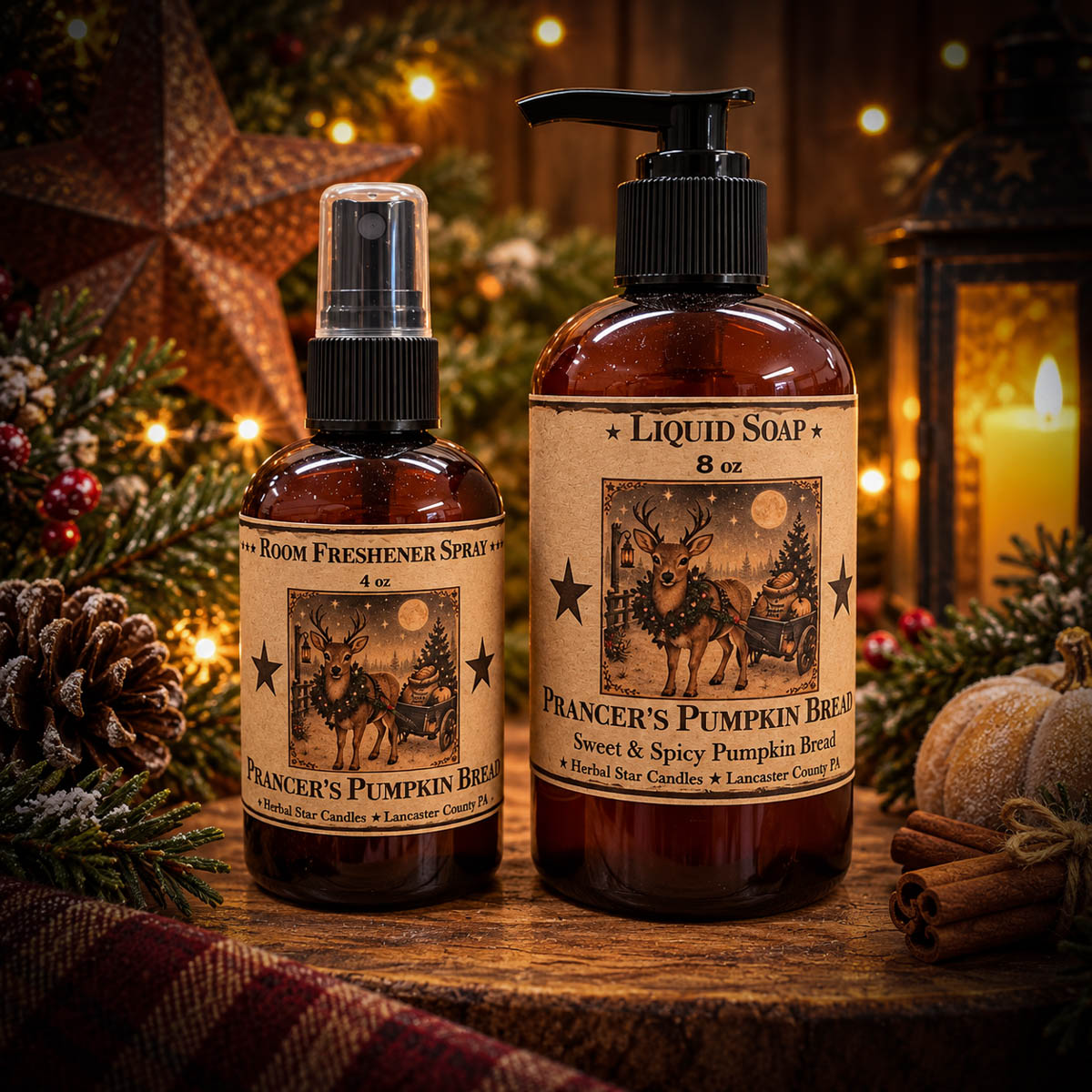 Prancer's Pumpkin Bread liquid soap and room spray